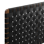Tête de lit murale tissée en cuir végan Spartan double/grand lit/très grand lit