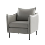 Fauteuil moderne en tissu anti-rayures avec pieds en métal noir