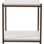 Table d'appoint haute avec étagère de rangement