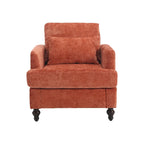 Causeuse à cadre en bois et rembourrage en chenille avec fauteuil pour salon