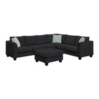 Canapé d'angle modulable réversible avec ottoman