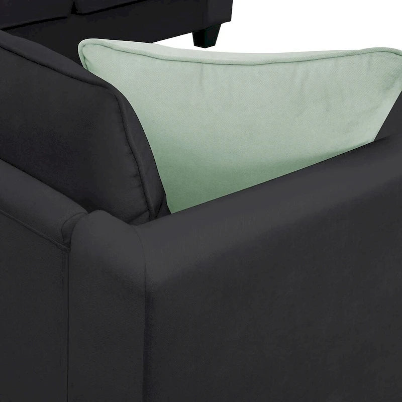 Canapé d'angle modulable réversible avec ottoman