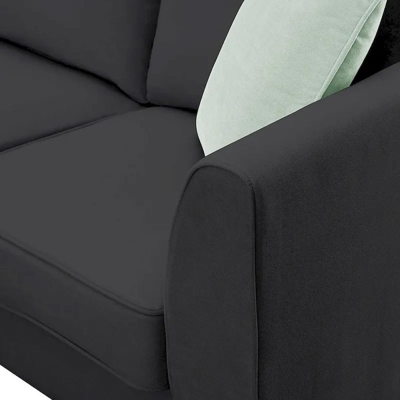 Canapé d'angle modulable réversible avec ottoman