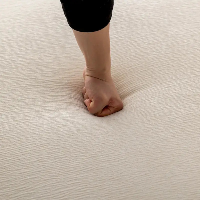 Canapé d'angle incurvé élégant de 136 po en tissu chenille avec trois coussins pour le salon,