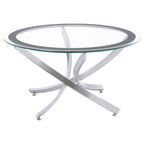 Ensemble de tables basses gigognes Brooke à plateau en verre