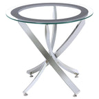 Ensemble de tables basses gigognes Brooke à plateau en verre