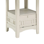 Table à hauteur de comptoir extensible de 42 à 60 pouces, blanc antique et marron