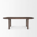 Table à manger ovale en orme foncé - 91,0L x 38,0l x 30,0H