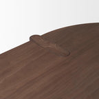 Table à manger ovale en orme foncé - 91,0L x 38,0l x 30,0H