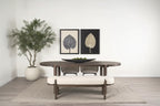 Table à manger ovale en orme foncé - 91,0L x 38,0l x 30,0H