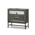 Ensemble de chambre à coucher Heinisk contemporain gris 6 pièces avec plateforme