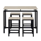 Ensemble table de bar et tabourets compacts 5 pièces moderne