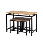 Ensemble table de bar et tabourets compacts 5 pièces moderne